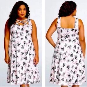 Torrid Skull Sleeveless A-Line Midi Dress